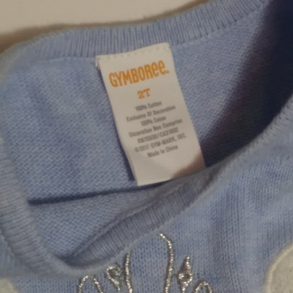 Gymboree Sweater Dress sz 2T Deer Doe Baby Blue - Picture 3 of 5